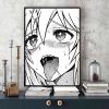 A Ahegao Manga Girl Vintage Posters Sticky Decoracion Painting Wall Art White Kraft Paper Home Decor 4 - Anime Posters Shop