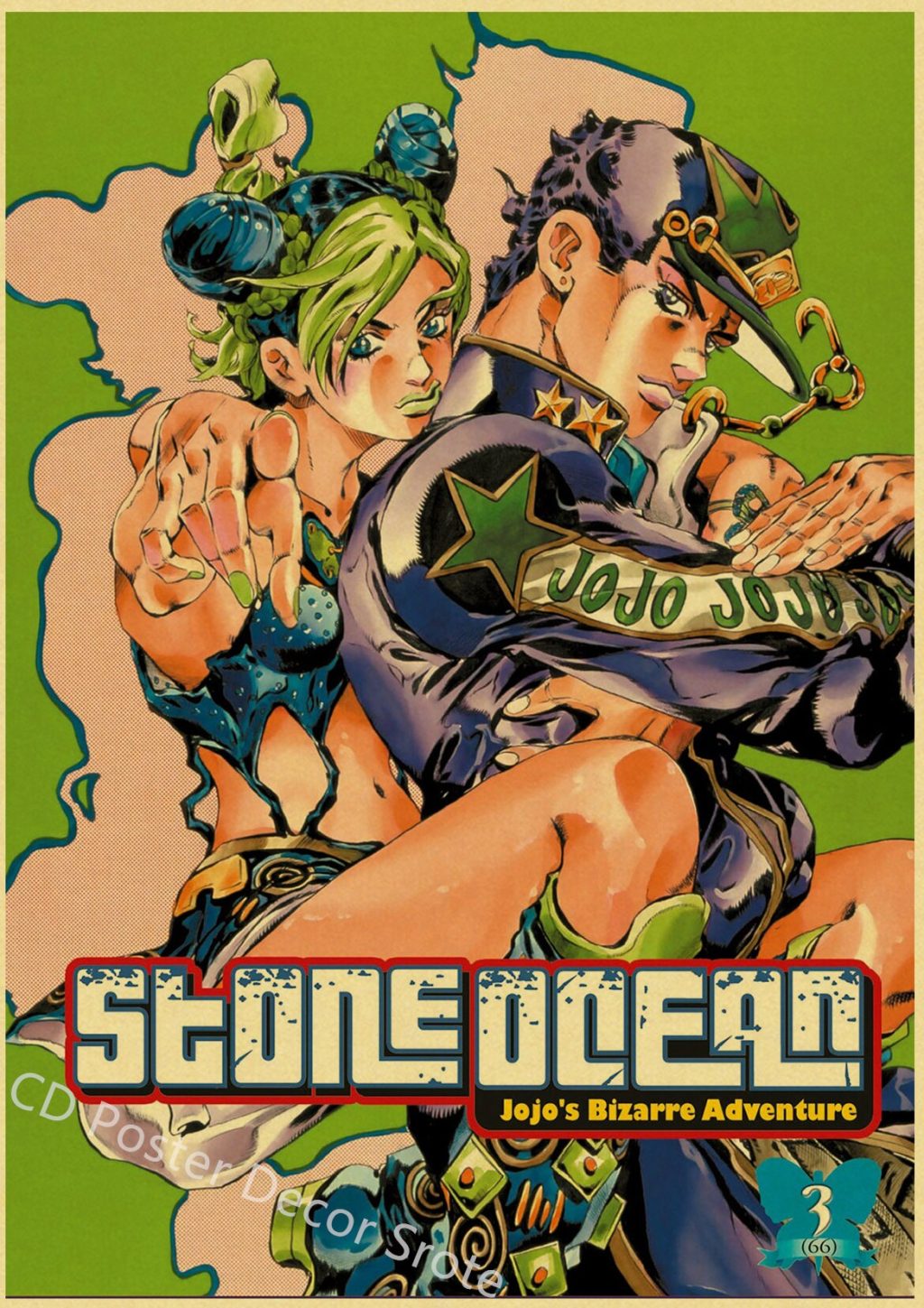 Anime JoJo Bizarre Adventure Retro Poster Kraft Paper Prints and Posters DIY Home Bar Cafe Movie 17 - Anime Posters Shop