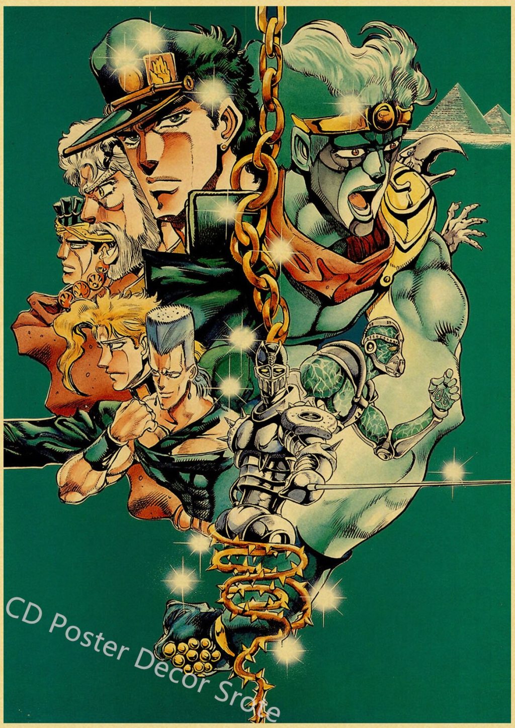 Anime JoJo Bizarre Adventure Retro Poster Kraft Paper Prints and Posters DIY Home Bar Cafe Movie 26 - Anime Posters Shop