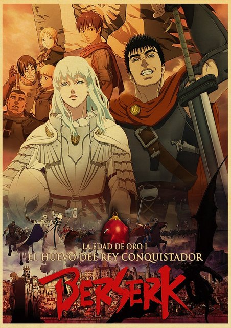 BERSERK Posters Retro Kraft Paper Vintage Room Home Bar Cafe Decor Aesthetic Art Wall Painting.jpg 640x640 11 - Anime Posters Shop