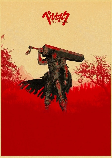 BERSERK Posters Retro Kraft Paper Vintage Room Home Bar Cafe Decor Aesthetic Art Wall Painting.jpg 640x640 16 - Anime Posters Shop