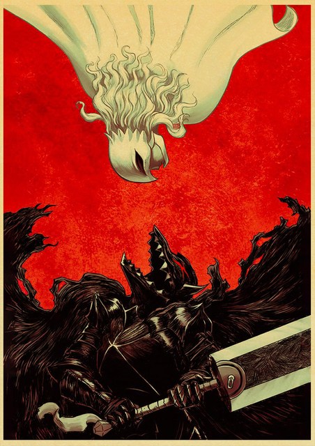 BERSERK Posters Retro Kraft Paper Vintage Room Home Bar Cafe Decor Aesthetic Art Wall Painting.jpg 640x640 23 - Anime Posters Shop