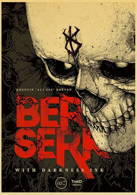 BERSERK Posters Retro Kraft Paper Vintage Room Home Bar Cafe Decor Aesthetic Art Wall Painting.jpg 640x640 26 - Anime Posters Shop