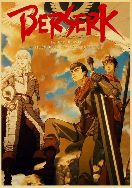BERSERK Posters Retro Kraft Paper Vintage Room Home Bar Cafe Decor Aesthetic Art Wall Painting.jpg 640x640 28 - Anime Posters Shop