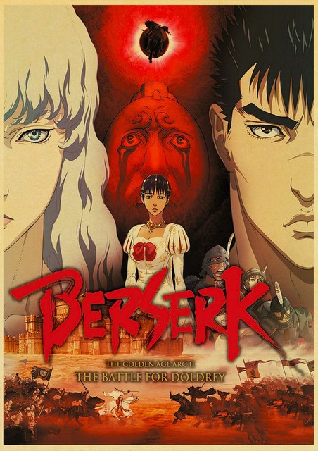 BERSERK Posters Retro Kraft Paper Vintage Room Home Bar Cafe Decor Aesthetic Art Wall Painting.jpg 640x640 3 - Anime Posters Shop