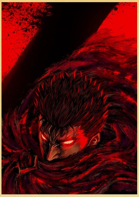 BERSERK Posters Retro Kraft Paper Vintage Room Home Bar Cafe Decor Aesthetic Art Wall Painting.jpg 640x640 8 - Anime Posters Shop