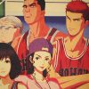 DLKKLB Comic Slam Dunk Basketball Vintage Kraft Paper Wall Sticker Bar Cafe Retro Poster Home Decorative 2 - Anime Posters Shop