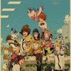 Digimon Adventure Poster Paintings Japan Anime Kraft Paper Classic Wall Art Prints Vintage Home Decor Birthday 1 - Anime Posters Shop