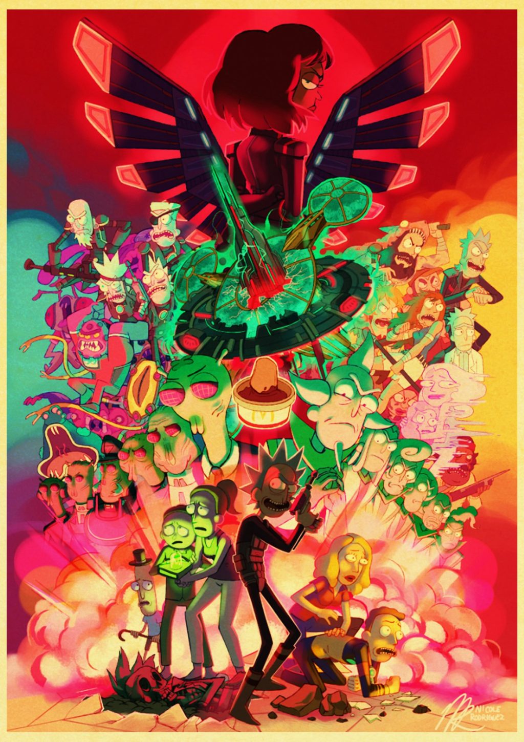 European and American popular anime Rick retro art poster home Decoration bedroom decoration Painting Wall Art 13 - Anime Posters Shop