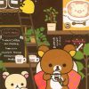 Japan Anime Cute Cartoon Rilakkuma Poster For Wall Art Canvas Print Manga Bear Chick Cat Reading 4 - Anime Posters Shop