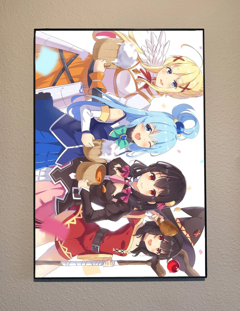 Japanese Anime Figure Hot Classic novel Konosuba Modern Art Home Wall Decoration Canvas Poster Aesthetics Kids 15 - Anime Posters Shop