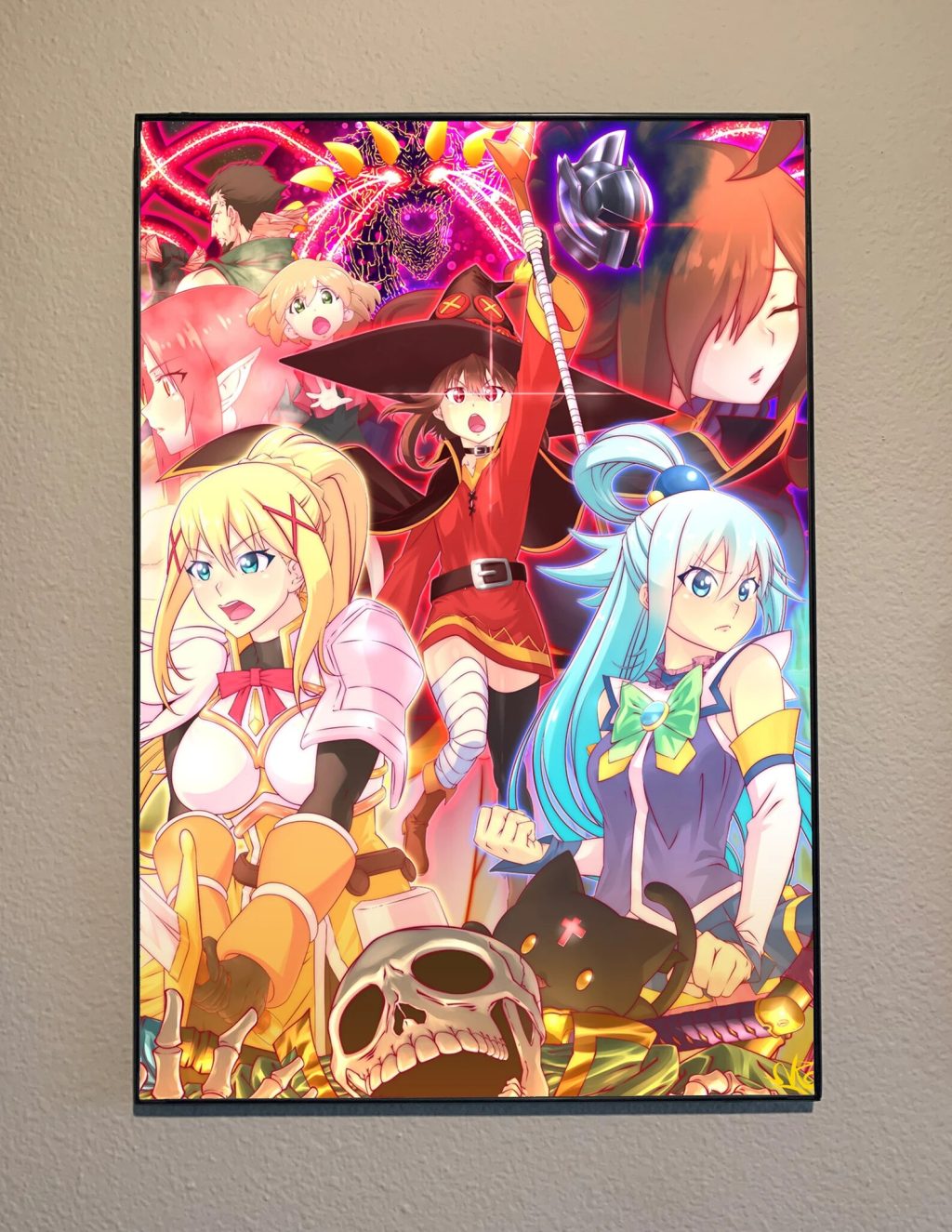 Japanese Anime Figure Hot Classic novel Konosuba Modern Art Home Wall Decoration Canvas Poster Aesthetics Kids 16 - Anime Posters Shop