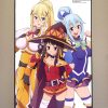 Japanese Anime Figure Hot Classic novel Konosuba Modern Art Home Wall Decoration Canvas Poster Aesthetics Kids 20 - Anime Posters Shop