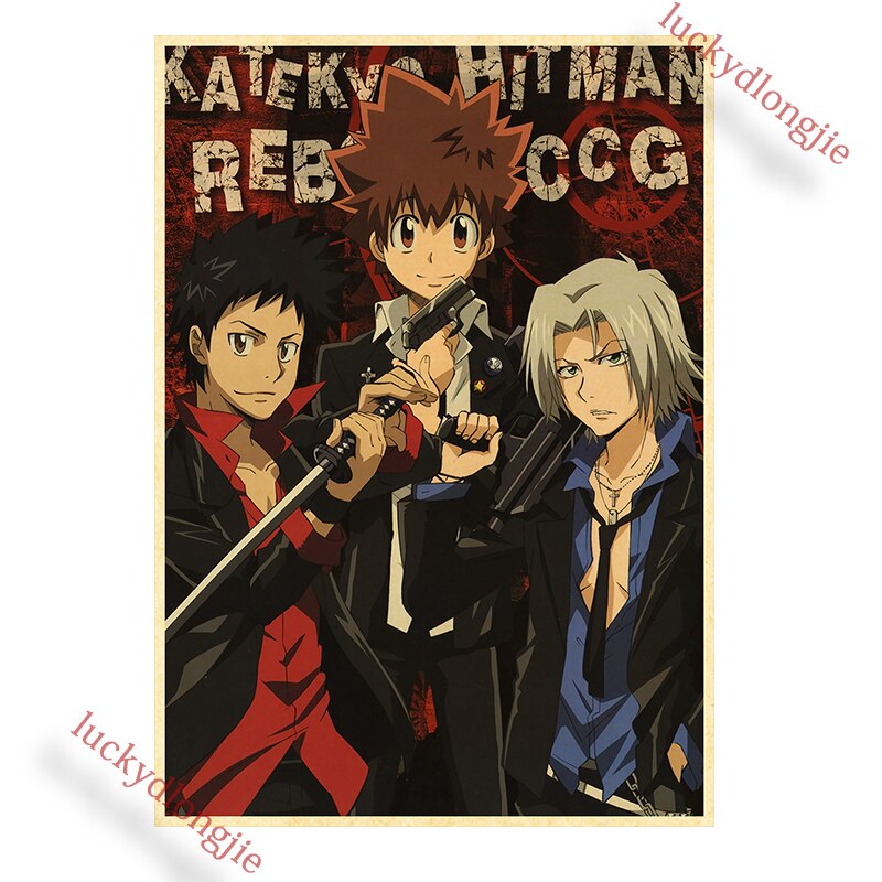 Katekyo Hitman Reborn Poster Anime Wall Vintage Kraft Paper Posters Decor For Home Room Pictur And 1 - Anime Posters Shop