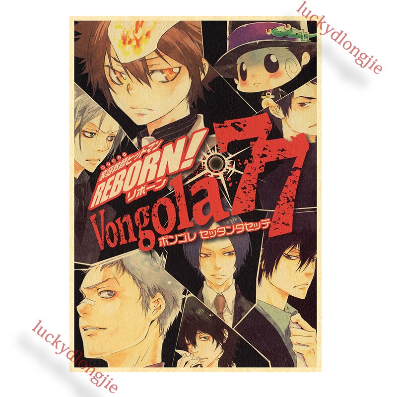 Katekyo Hitman Reborn Poster Anime Wall Vintage Kraft Paper Posters Decor For Home Room Pictur And 10 - Anime Posters Shop