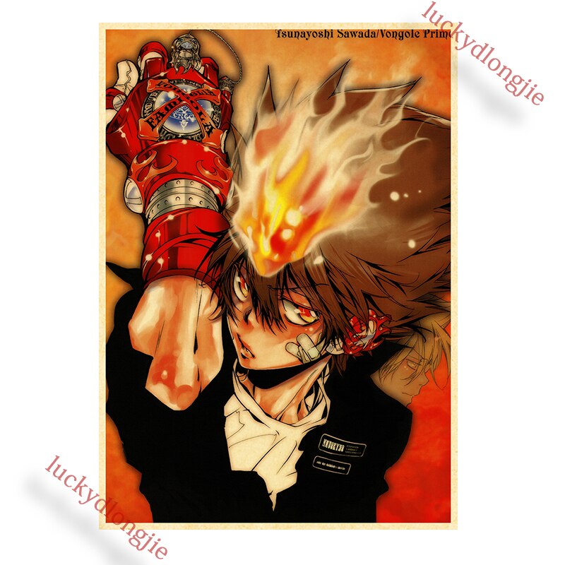 Katekyo Hitman Reborn Poster Anime Wall Vintage Kraft Paper Posters Decor For Home Room Pictur And 2 - Anime Posters Shop