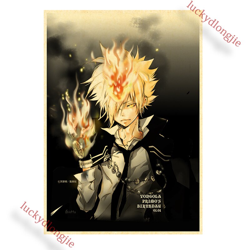 Katekyo Hitman Reborn Poster Anime Wall Vintage Kraft Paper Posters Decor For Home Room Pictur And 24 - Anime Posters Shop