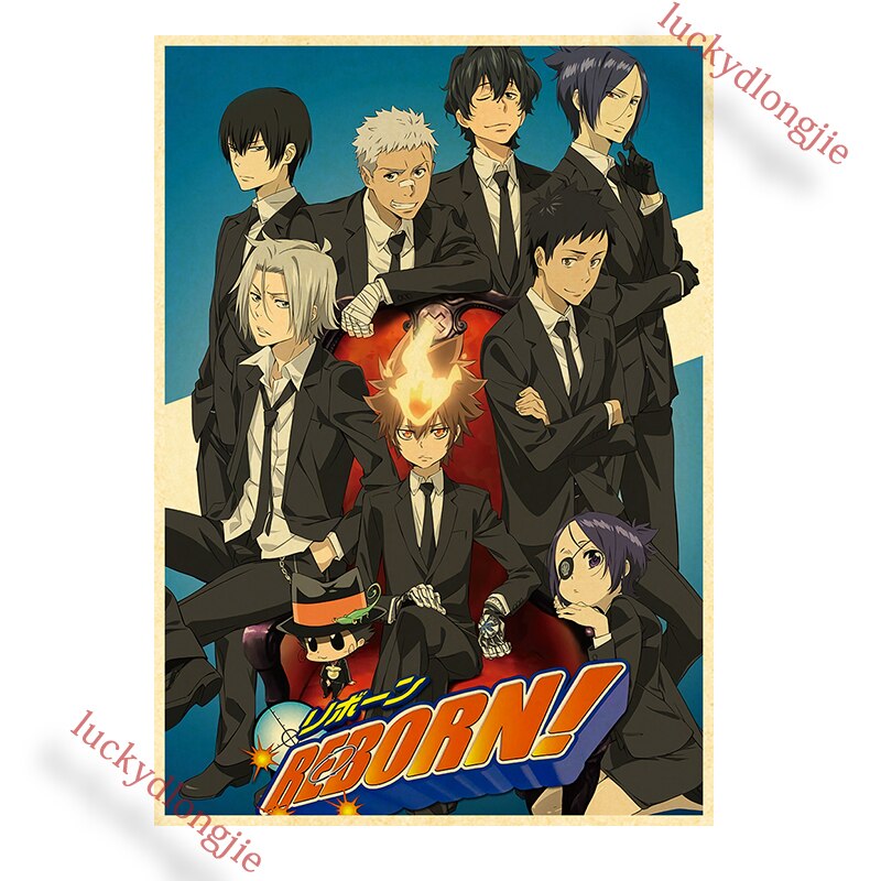 Katekyo Hitman Reborn Poster Anime Wall Vintage Kraft Paper Posters Decor For Home Room Pictur And 26 - Anime Posters Shop