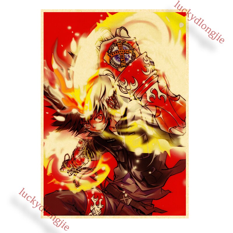 Katekyo Hitman Reborn Poster Anime Wall Vintage Kraft Paper Posters Decor For Home Room Pictur And 3 - Anime Posters Shop