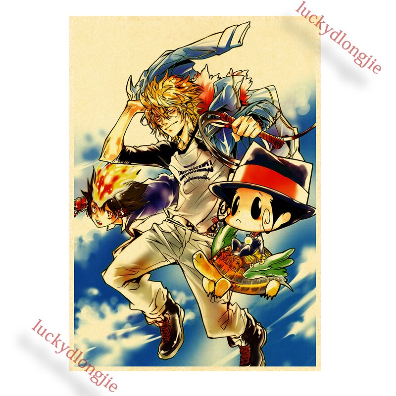 Katekyo Hitman Reborn Poster Anime Wall Vintage Kraft Paper Posters Decor For Home Room Pictur And 6 - Anime Posters Shop