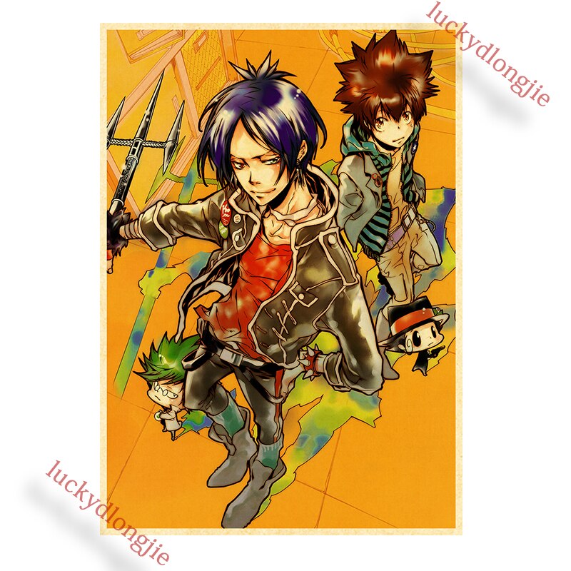 Katekyo Hitman Reborn Poster Anime Wall Vintage Kraft Paper Posters Decor For Home Room Pictur And 8 - Anime Posters Shop