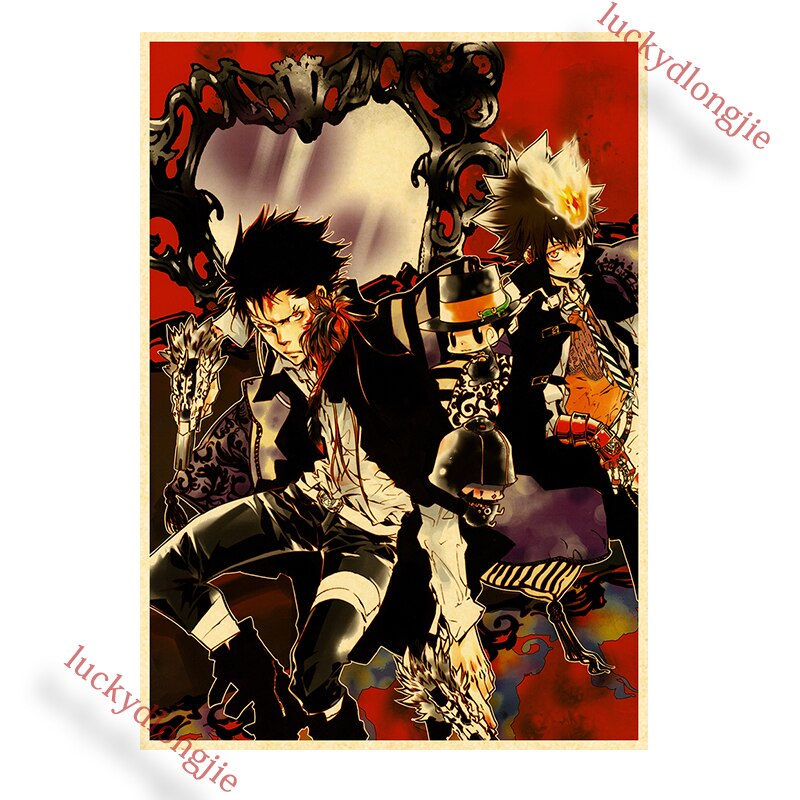 Katekyo Hitman Reborn Poster Anime Wall Vintage Kraft Paper Posters Decor For Home Room Pictur And 9 - Anime Posters Shop