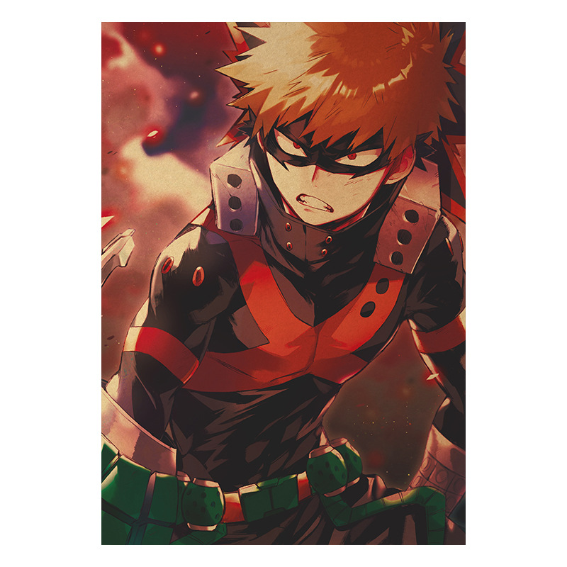 My Hero Academia D Midoriya Izuku Character Character Vintage Kraft Paper Poster Bar Cafe Decorative Painting 4 - Anime Posters Shop