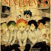 Painting Retro Poster Prints Anime The Promised Neverland Yakusoku No Neverland Norman kraft paper Wall Picture 13 - Anime Posters Shop