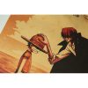 Room Decor Anime One Piece Sea revenge ancient kraft paper printed poster family room decorative aesthetics 4 - Anime Posters Shop