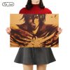 TIE LER Classic Attack on Titan Cartoon Anime Poster Kraft Paper Retro Wall Sticker Children s - Anime Posters Shop