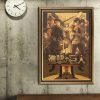 TIE LER Japanese Cartoon Comic Kraft Paper Poster Attack On Titan Wall Sticker Bar Home Art 5 - Anime Posters Shop