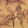 TIE LER Popular Classic Japanese Anime Attack on Titan Home Decor Retro Poster Prints Kraft Paper 2 - Anime Posters Shop