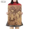 TIE LER Poster Japanese Cartoon Comic Kraft Paper Poster Attack On Titan Bar Living Room Wall - Anime Posters Shop