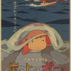 Vintage Posters Ponyo On The Cliff Hayao Miyazaki Poster Home Decor Wall Sticker Retro Decorative Painting - Anime Posters Shop
