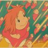 Vintage Posters Ponyo On The Cliff Hayao Miyazaki Poster Home Decor Wall Sticker Retro Decorative Painting 8 - Anime Posters Shop