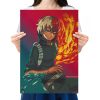 WINMIR Classic Anime My Hero Academia Ice And Fire Dual Heaven Martial Art Retro Kraft Paper - Anime Posters Shop