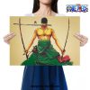 one piece roronoa zoro three sword kraft paper poster 149 - Anime Posters Shop