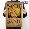 one piece sanji wanted kraft paper poster 944 - Anime Posters Shop