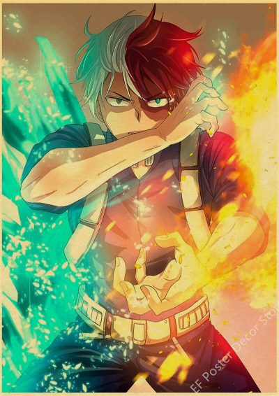 Anime My Hero Academia Retro Poster Manga Katsuki Bakugo Kraft Paper Prints Vintage Room Home Decor 12 - Anime Posters Shop