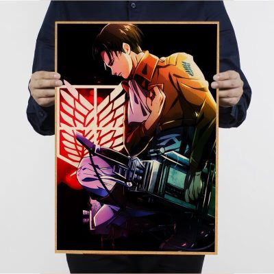 Attack On Titan Levil Ackerman Classic Movie Posters Decoracion Painting Wall Art Kraft Paper Home Decor 3 - Anime Posters Shop