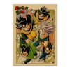 New Anime Retro Dragon Ball Paper Poster Cartoon Son Goku Vegeta IV Frieza Kuririn BedroomDecoration Painting 1 - Anime Posters Shop