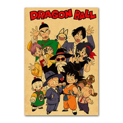 Anime Retro Dragon Ball Kawaii Kraft Poster